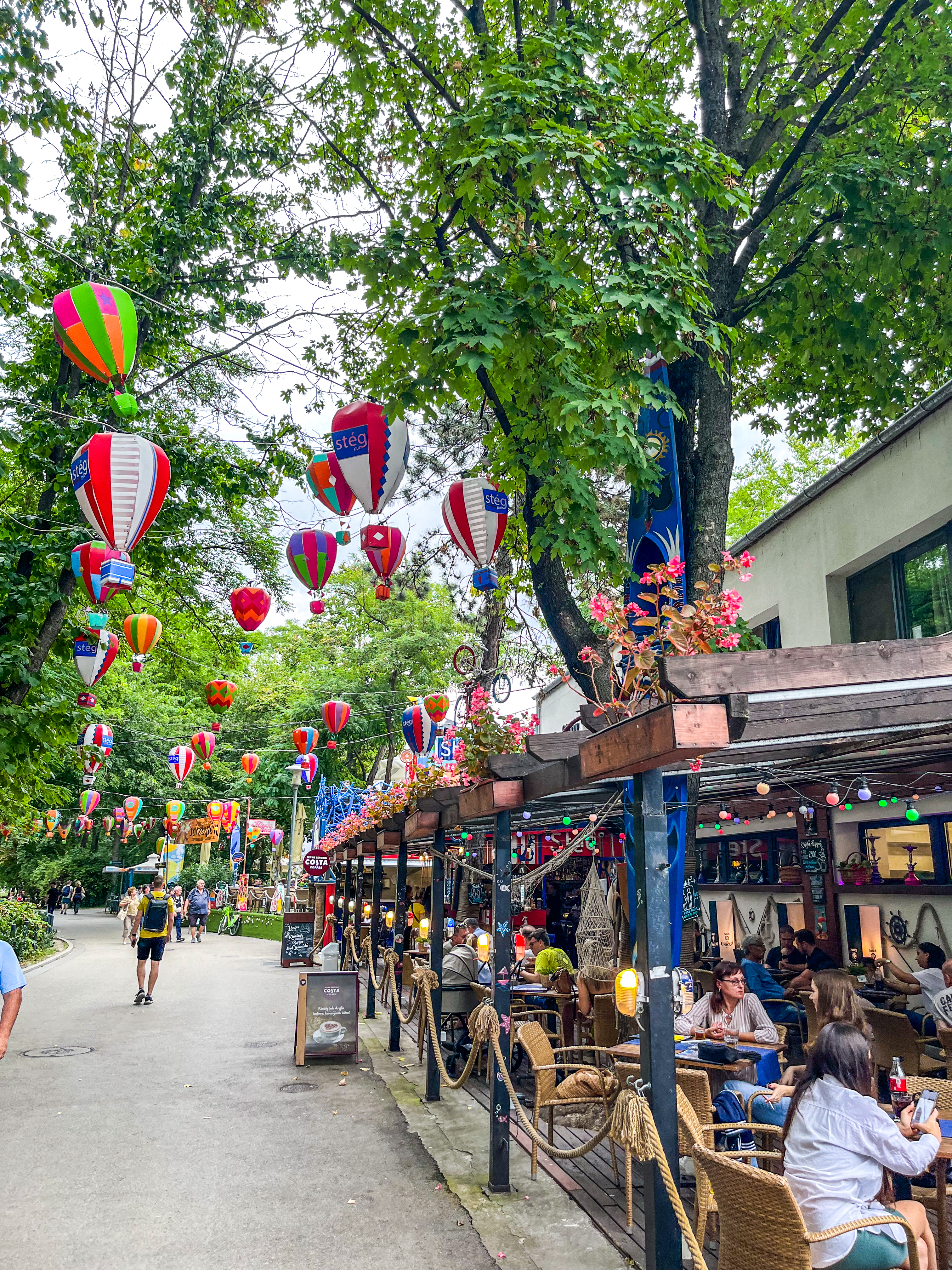 The bars of Margaret Island in the Danube, Budapest.